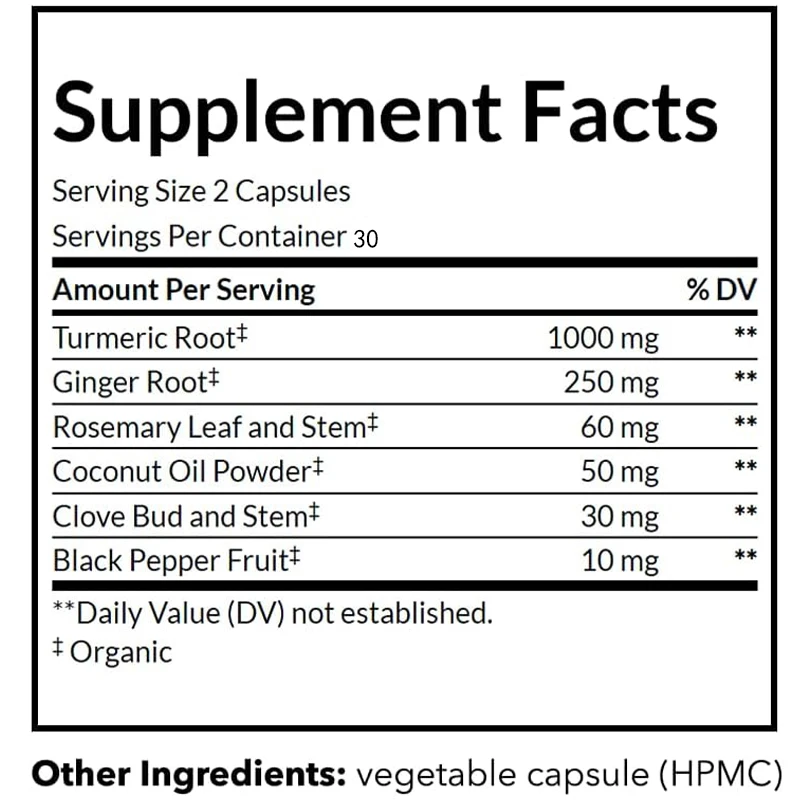 Organic Black Pepper, Turmeric - Turmeric Curcumin Capsule review and price